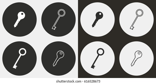 Key vector icons set. Illustration isolated for graphic and web design.