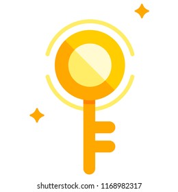 A key vector illustration in flat color design