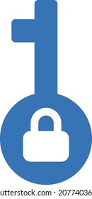 key vector illustration isolated on a transparent background . glyph vector icons for concept or web graphics.