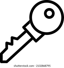 key vector illustration isolated on a transparent background. stroke vector icons for concept or web graphics.