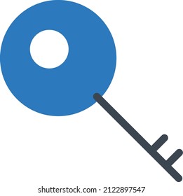 Ilustración de vectores clave en un fondo transparente.Símbolos de calidad premium.Icono de vector glifos para el diseño de conceptos y gráficos.