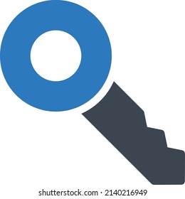 Ilustración de vectores clave en un fondo transparente.Símbolos de calidad premium.Icono de vector glifos para el diseño de conceptos y gráficos. 