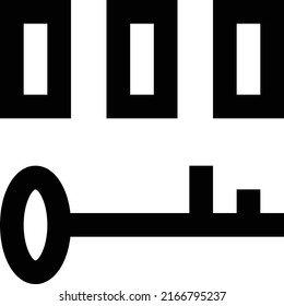Ilustración de vectores clave en un fondo transparente.Símbolos de calidad premium.Icono de vector de trazo para el diseño de concepto y gráfico.