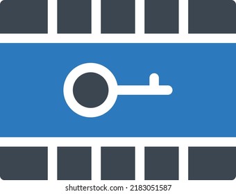 Key Vector illustration on a transparent background.Premium quality symbols.Glyphs vector icon for concept and graphic design.