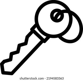ilustración de vector clave en un fondo transparente.Símbolos de calidad premium.Iconos vectoriales de trazo para el diseño de concepto y gráfico.