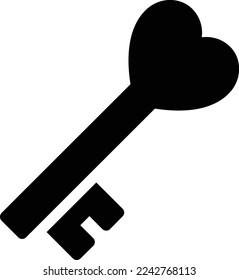 ilustración de vector clave en un fondo transparente. Símbolos de calidad superior. Iconos vectoriales de glifos para diseño de conceptos y gráficos. 

