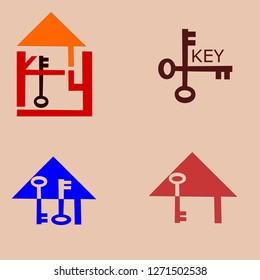 Key vector images and logos that use the key for a company