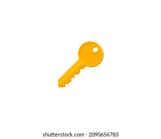 Key vector isolated icon. Emoji illustration. Key vector emoticon