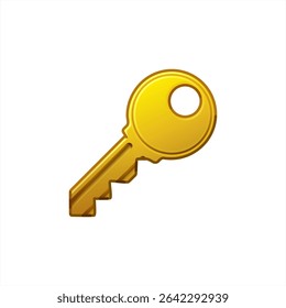Key vector isolated icon. Emoji illustration. Key vector emoticon, vector 10 eps.