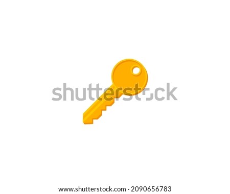 Key vector isolated icon. Emoji illustration. Key vector emoticon