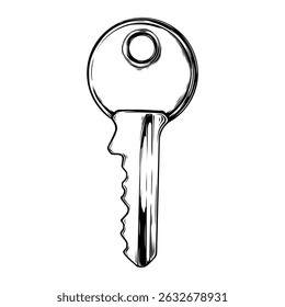 key vector line art hand drawn illustration