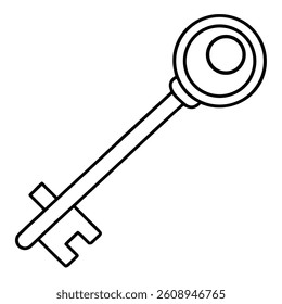 Key vector line art on white baclground