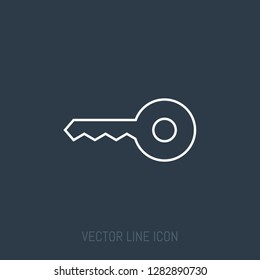 Key Vector Line Icon.