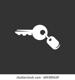 Key vector logo illustration isolated sign symbol. Icon pictogram for web graphics