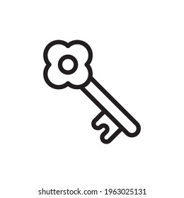 Key Vector Outline Icon. Banking and Finance Symbol EPS 10 FIle