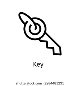 Key  Vector   outline Icons. Simple stock illustration stock