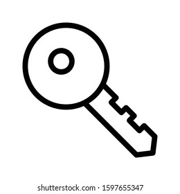 key vector thin line icon 