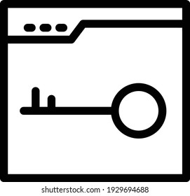 key vector thin line icon