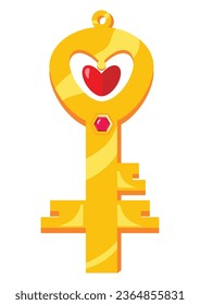 key video game heart isolated icon