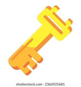 key video game icon isolated design