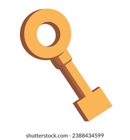 Schlüsselvideospiel einzeln auf weißem Symbol