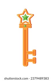 key video game with star decor vector isolated