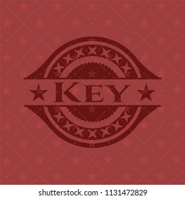 Key vintage red emblem