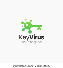 Key Virus Logo Vector Template Design. Good for Business, Start up, Agency, and Organization