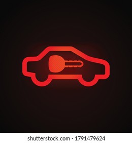 Key Warning Light Vector Illustration.