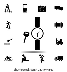 key watch icon. Simple glyph, flat vector element of universal icons set for UI and UX, website or mobile application