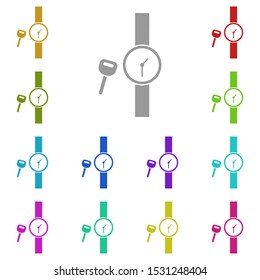 key watch multi color icon. Simple glyph, flat vector of universal icons for UI and UX, website or mobile application