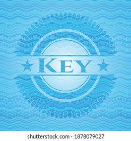 Key water wavec oncept emblem. Vector Illustration. Detailed. 