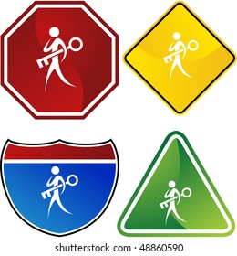 Key web button isolated on a background.