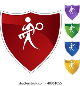 Key web button isolated on a background.