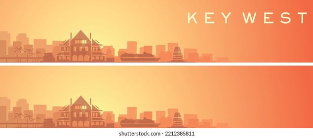 Key West Beautiful Skyline Scenery Banner