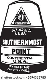 Chave ponteiro oeste Mão desenhada ilustração vetorial. Gráficos em preto-e-branco sobre um fundo branco