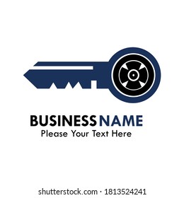 Key wheel symbol logo template illustration