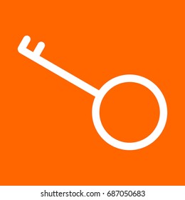 Key white icon .