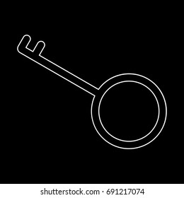 Key white icon .