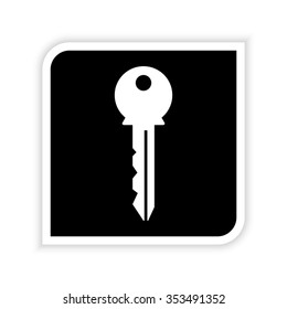 Key  - white vector icon