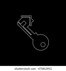 Key -  white vector icon