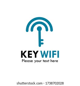 Key wifi logo design template illsutration. there are wifi and key