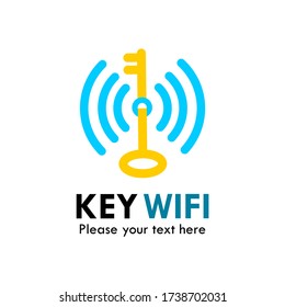 Key wifi logo design template illsutration. there are wifi and key