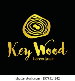 key wood, wood logo design vector inspiration