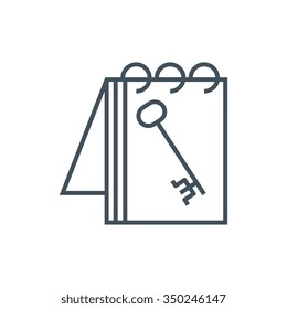 Key wording icon suitable for info graphics, websites and print media and  interfaces. Line vector icon.