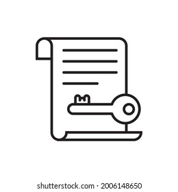 Key Words vector outline icon style illustration. Marketing and advertising symbol EPS 10 file