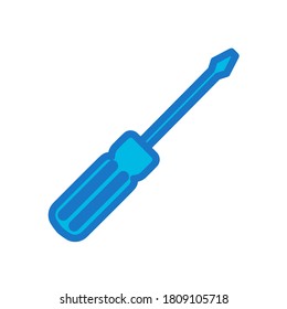 key workshop symbol blue color icon, Vector Illustration