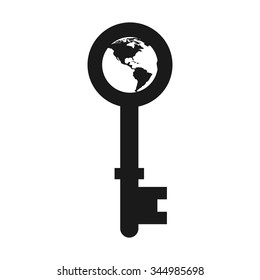 key world logo vector.