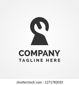 Key Wrench Logo Template