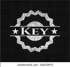 Key written with chalkboard texture